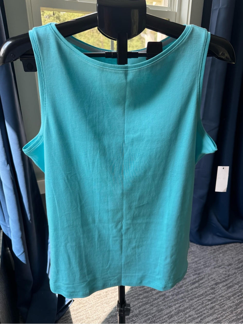 Talbots The Talbot Tee Sleeveless Teal Pima Cotton Tank Top NWT